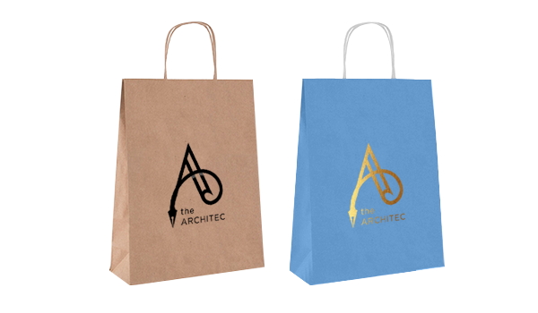 Shopper economica con logo monocolore